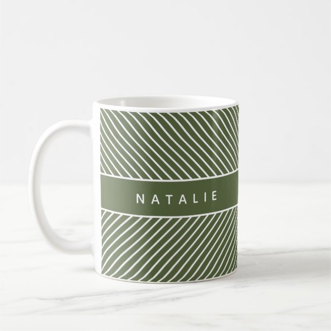 geometrisches Muster, initial/monogramm Kaffeetasse (Links)