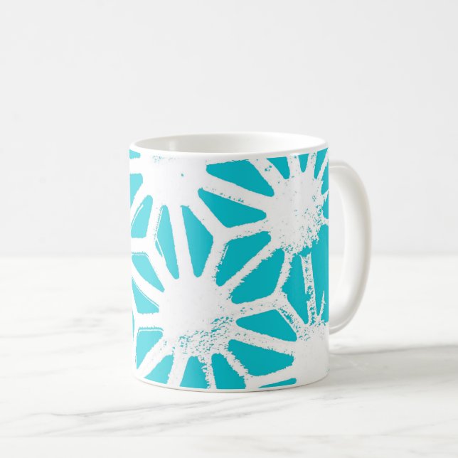 geometrisches Muster Kaffeetasse (VorderseiteRechts)