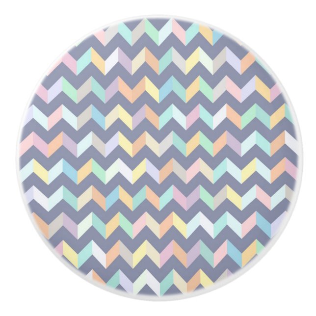 Geometrisches Muster Keramikknauf (Vorderseite)