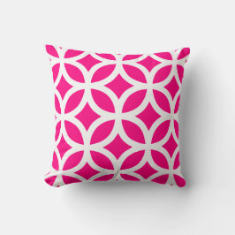 Geometrisches Muster-Kissen im Pink Kissen