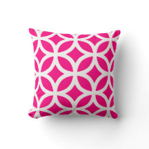 Geometrisches Muster-Kissen im Pink