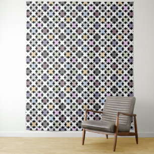 Geometrisches Muster, mehrfarbig Wandteppich