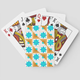 Geometrisches Muster, mehrfarbiges Patchwork Spielkarten