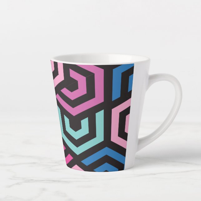 Geometrisches Muster Milchtasse (Rechts)