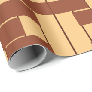 Geometrisches Muster mit abwechselnd braun Geschenkpapier