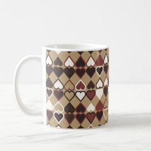 Geometrisches Muster mit farbigen Elementen, abstr Kaffeetasse