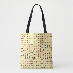 Geometrisches Muster mit farbigen Elementen, Vinta Tasche