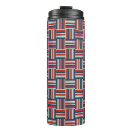 Geometrisches Muster mit farbigen Streifen Thermosbecher