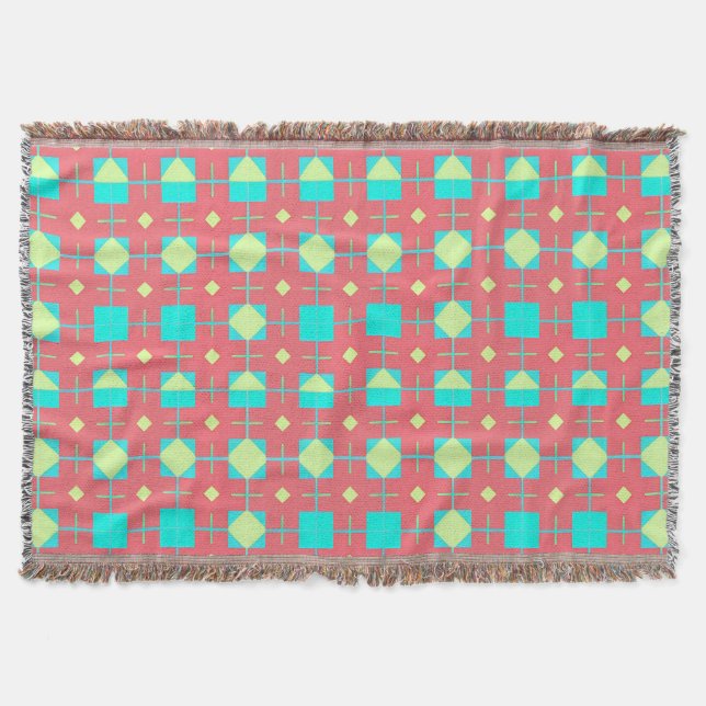 Geometrisches Muster mit lebhaften Farben Decke (Vorderseite)