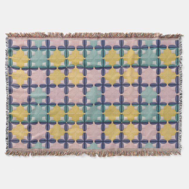 Geometrisches Muster mit lebhaften Farben Decke (Vorderseite)