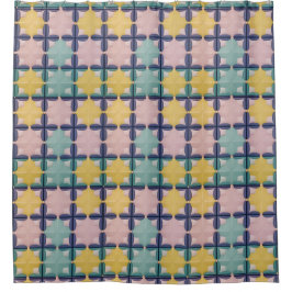 Geometrisches Muster mit lebhaften Farben Duschvorhang