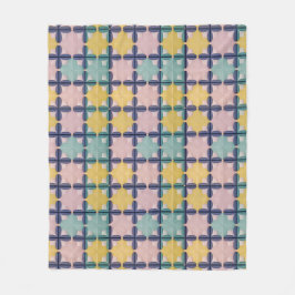 Geometrisches Muster mit lebhaften Farben Fleecedecke