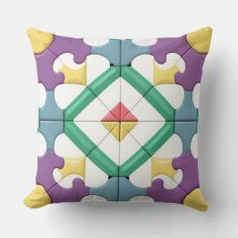 Geometrisches Muster mit lebhaften Farben Kissen