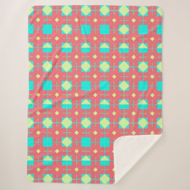 Geometrisches Muster mit lebhaften Farben Sherpadecke