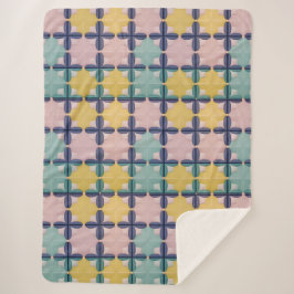 Geometrisches Muster mit lebhaften Farben Sherpadecke
