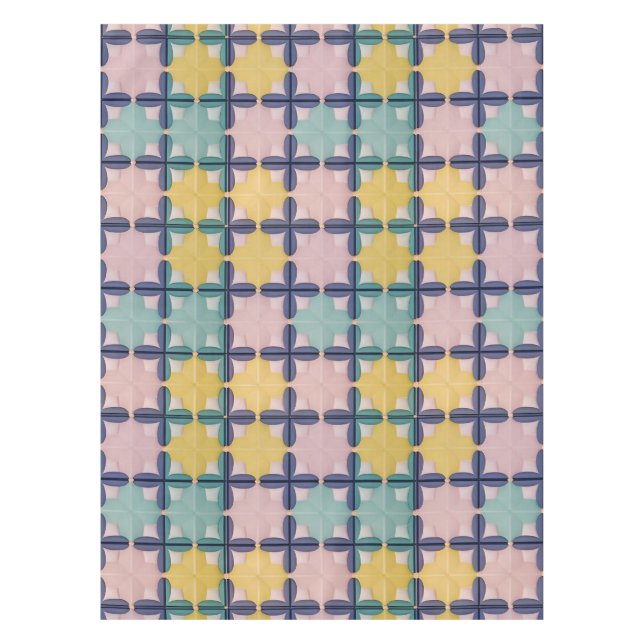 Geometrisches Muster mit lebhaften Farben Tischdecke (Vorderseite)