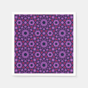Geometrisches Muster mit Lila abgeschnittenem Trih Serviette