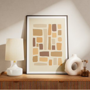 geometrisches Muster mit Rechtecken Poster