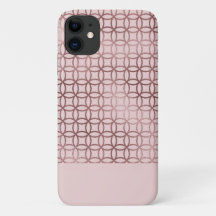 Geometrisches Muster mit Rose Gold Foil Texture