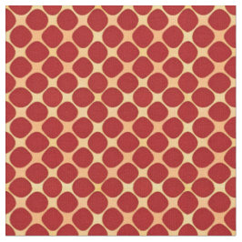 Geometrisches Muster mit roten Kreisen Stoff