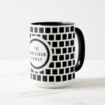 Geometrisches Muster Moderne Schwarz-Weiß-Tasse