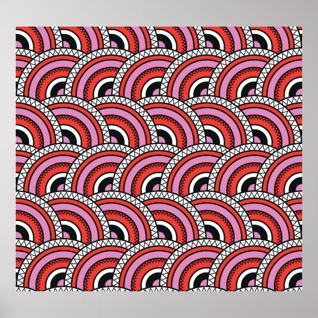 Geometrisches Muster nach hinten Poster (Vorne)