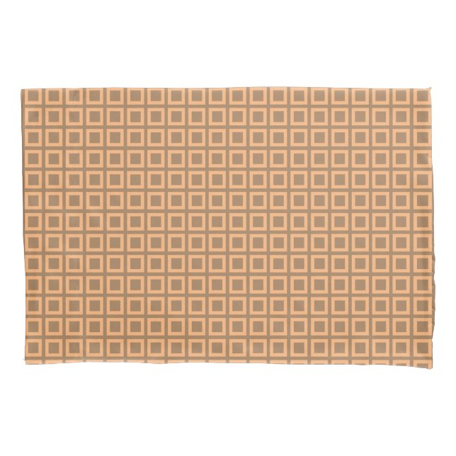 Geometrisches Muster Orange für benutzerdefinierte Kissenbezug (Vorderseite)