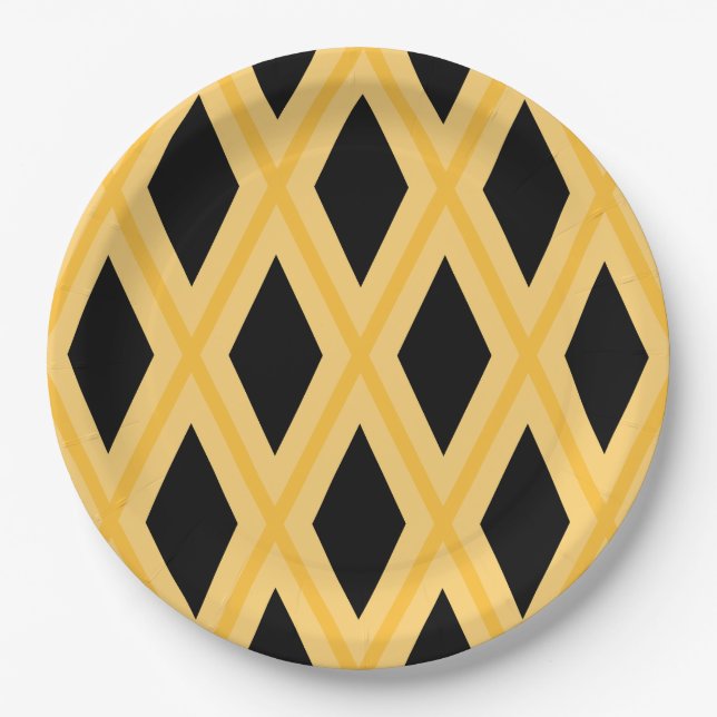Geometrisches Muster Pappteller (Vorderseite)