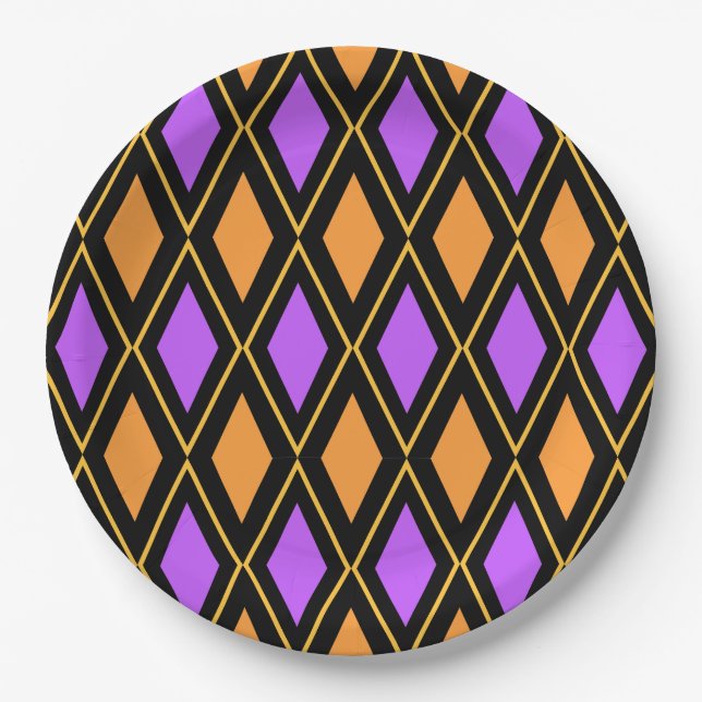 Geometrisches Muster Pappteller (Vorderseite)