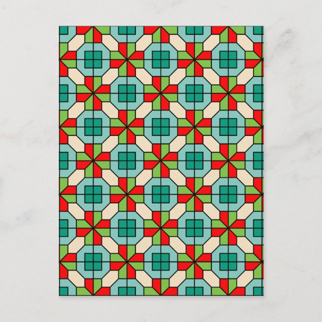 Geometrisches Muster Postkarte (Vorderseite)