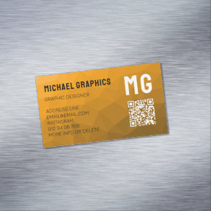 geometrisches Muster QR-Code für Orange-Gefälle Magnetische Visitenkarte