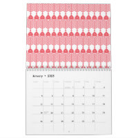 geometrisches Muster rot und rosa mit Interlo