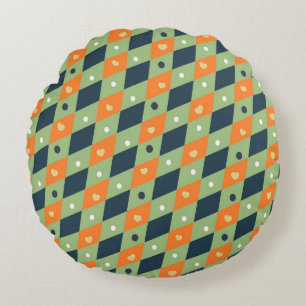 Geometrisches Muster Rundes Kissen