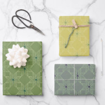 Geometrisches Muster | Salbei, Senf und Grau