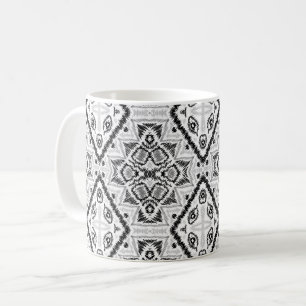 Geometrisches Muster, schwarz und weiß Kaffeetasse