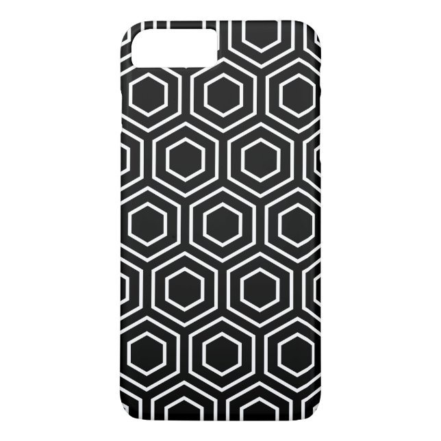 Geometrisches Muster Schwarzweiss-iPhone 7 Plusca Case-Mate iPhone Hülle (Rückseite)