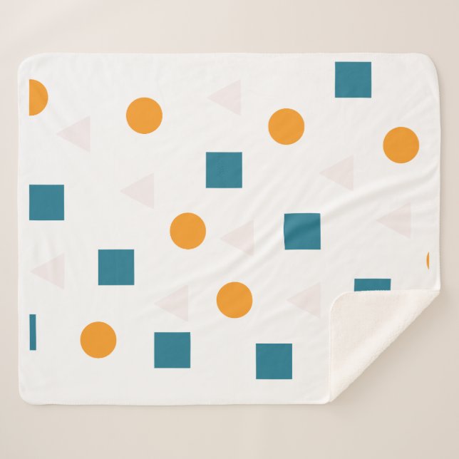 Geometrisches Muster Sherpa Blanket - Gemütlich &  Sherpadecke (Vorderseite (Horizontal))