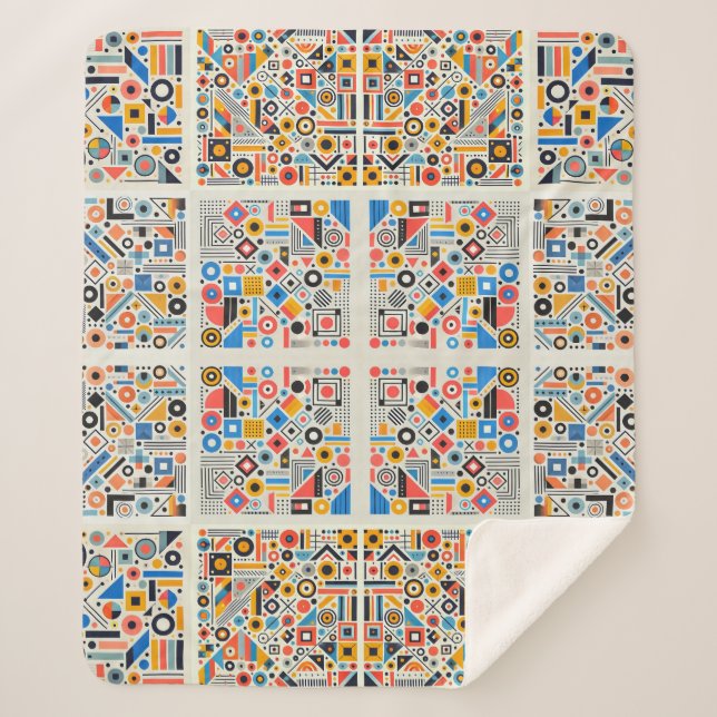 Geometrisches Muster Sherpadecke (Vorderseite)