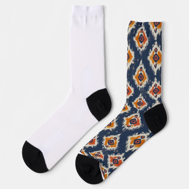 Geometrisches Muster Socken (Linkes Detail)