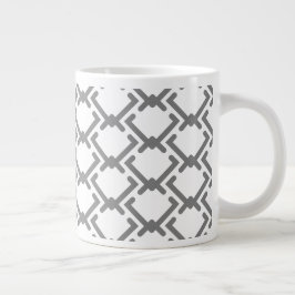 Geometrisches Muster verschiedener Größen, grau Jumbo-Tasse