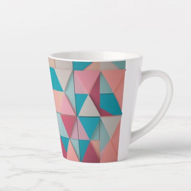 Geometrisches Muster von Pastel - Kleine Latte-Tas Milchtasse (Rechts)