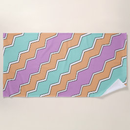 Geometrisches Muster von ZigZag Strandtuch