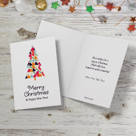 Geometrisches Muster Weihnachtsgrüße. Feiertagskarte