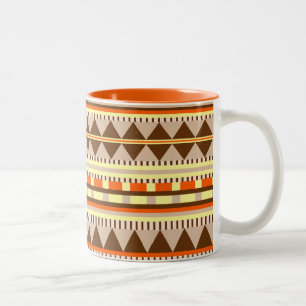 Geometrisches Muster Zweifarbige Tasse