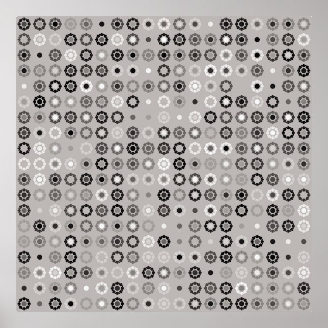 Geometrisches Musterdesign abstrakt, kunstvoll, gr Poster (Vorne)
