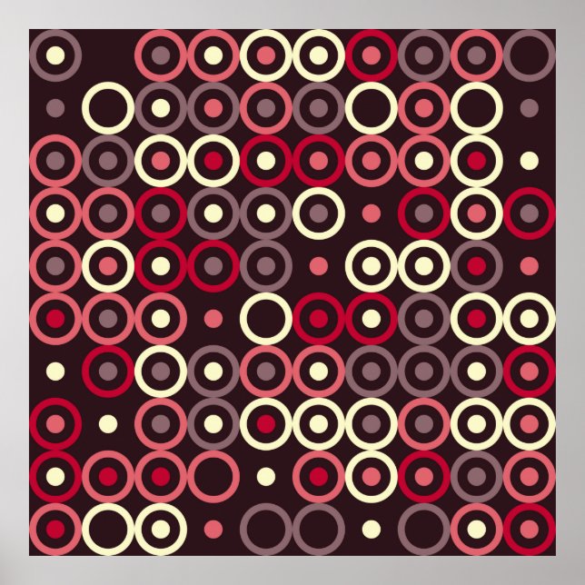Geometrisches Musterdesign abstrakt, kunstvoll, gr Poster (Vorne)