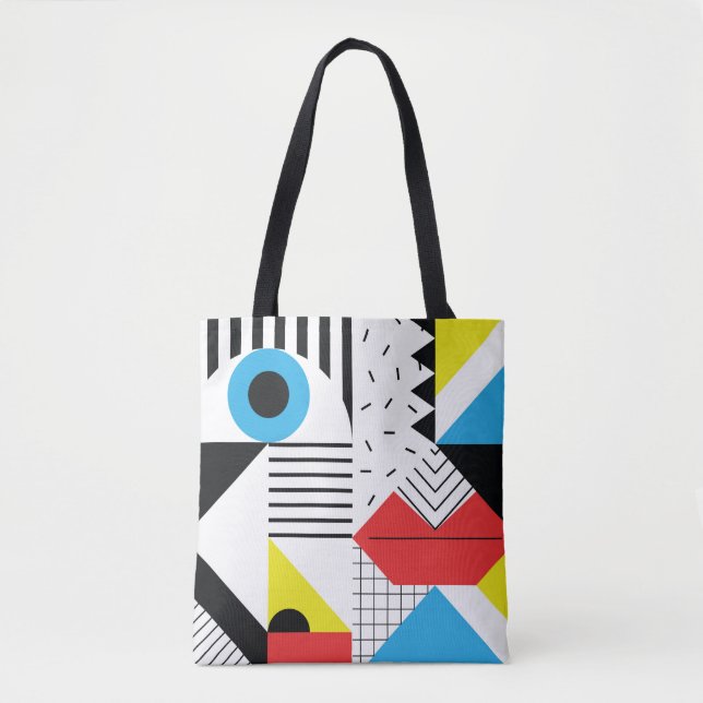 Geometrisches nahtloses Muster mit abstrakten Form Tasche (Vorderseite)