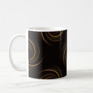 Geometrisches nahtloses Muster von Goldpunkten Kaffeetasse