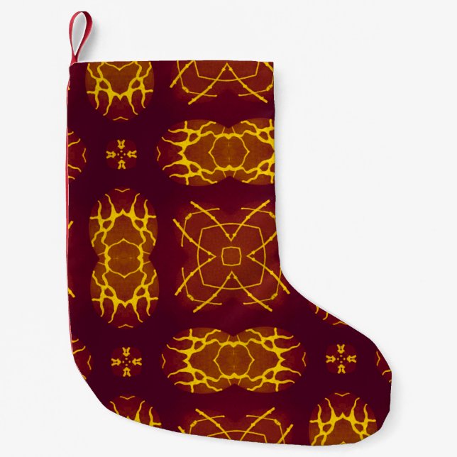 Geometrisches Nahtloses Retro-Design. geometrisch Kleiner Weihnachtsstrumpf (Vorderseite)