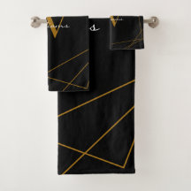 Geometrisches Namensschild für moderne Schwarze Go